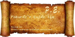 Pakurár Eulália névjegykártya